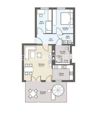 Grundriss der EG-Wohnung