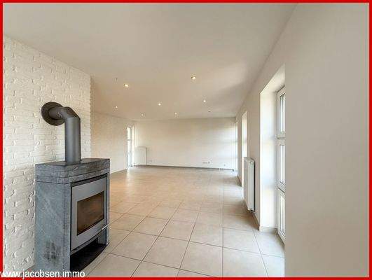 Blick in den Wohnbereich im Balkongeschoss