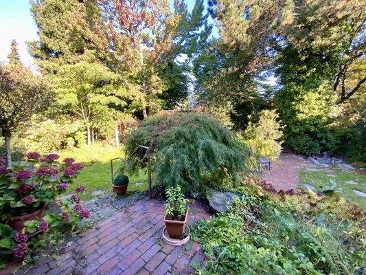 in den traumhaften Garten