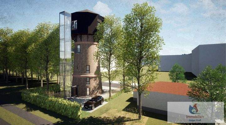 Wasserturm Zeichnung