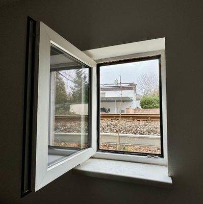 Blick vom Fitnesszimmer bzw. Büro