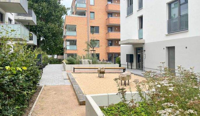 Blick in das neue Wohnquartier