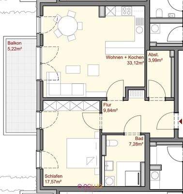 Grundriss Wohnung 38