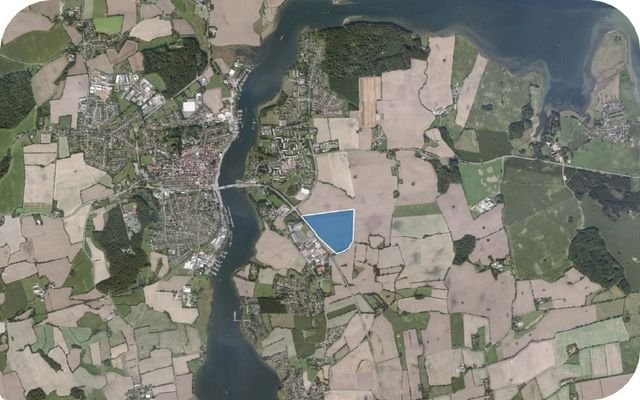 Luftbild der Lage des Gewerbeparks