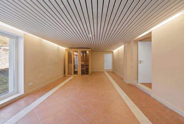 Kellergeschoss Hobbyraum Sauna (ehem. Schwimmbad)