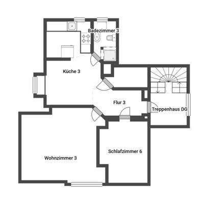 Grundriss Skizze Dachgeschoss