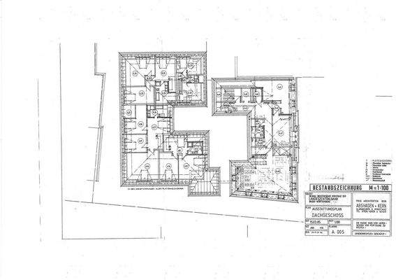 Zeichnung Grundrißplan Dachgeschoß