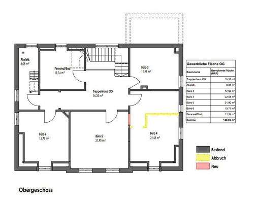 Grundriss Bürofläche OG