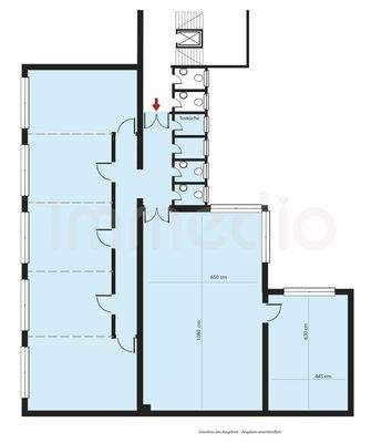 Grundriss 1OG HH unterteilt