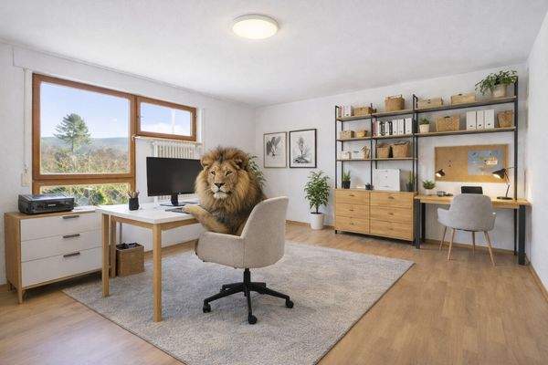 großzügiges Home-Office- oder Schlafzimmer