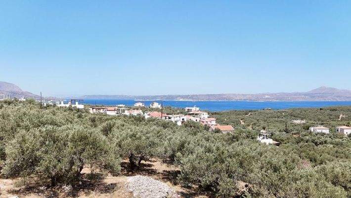 Kreta, Plaka: Zwei erstklassige Grundstücke in Plaka – Meerblick und zentrale Lage