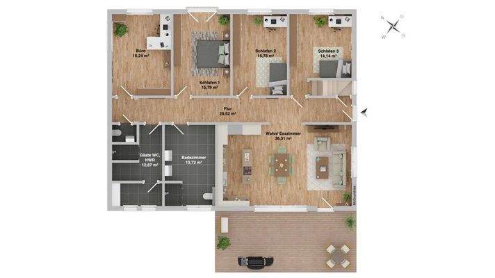 7.5GrundrissWohnen2D