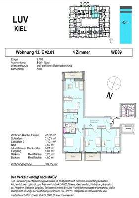 Grundriss WE 89 Baufeld XIII