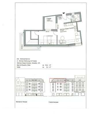 Dachgeschoss 52 m²