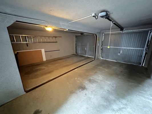 Blick in die Doppelgarage