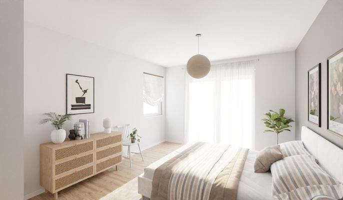 Hauptschlafzimmer mit Ankleide
