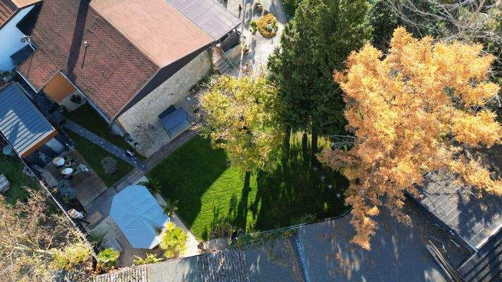 Draufsicht Haus und Arbeitsbungalow