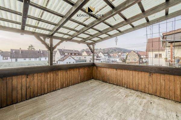 Vom großen Balkon ...