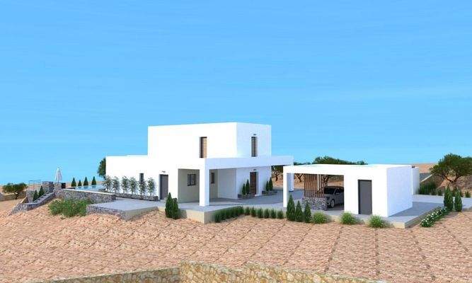 Kreta, Kokkino Chorio: Sofort bebaubares Grundstück mit Meerblick zu verkaufen