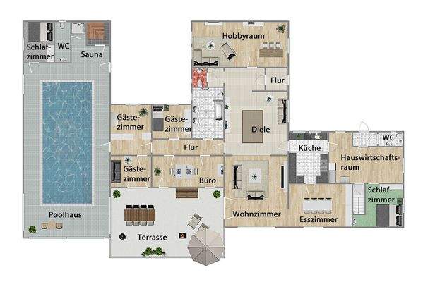 Grundriss (nicht maßstabsgetreu)