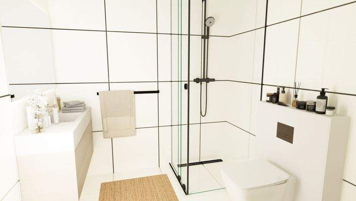 Duschbadezimmer Visualisierung