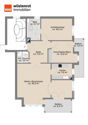 Grundriss Wohnung 4