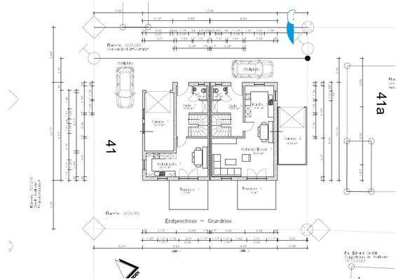 Erhard Bau Doppelhaushälfte Weilheim Grundriss Erdgeschoss