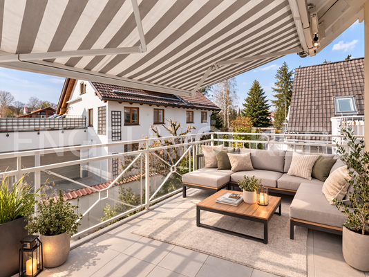 Visualisierung Balkon mit Markise
