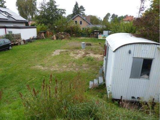 Blick auf das Grundstück