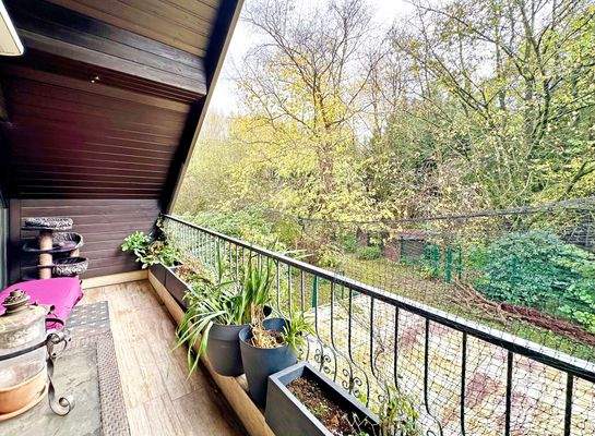 Loggia mit Blick ins Grüne