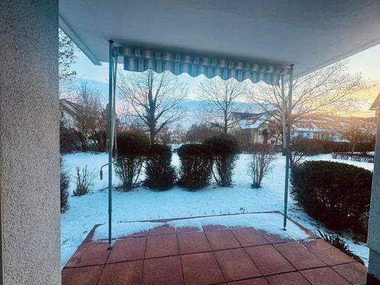 Balkon mit Gartenanteil