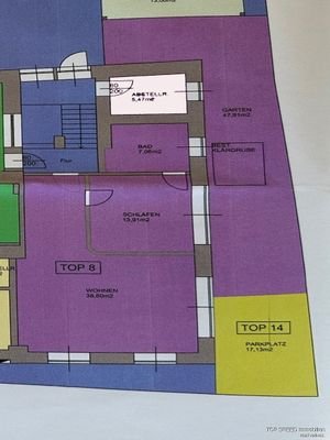 Plan zur Top 8 + Gartenanteil + KFZ