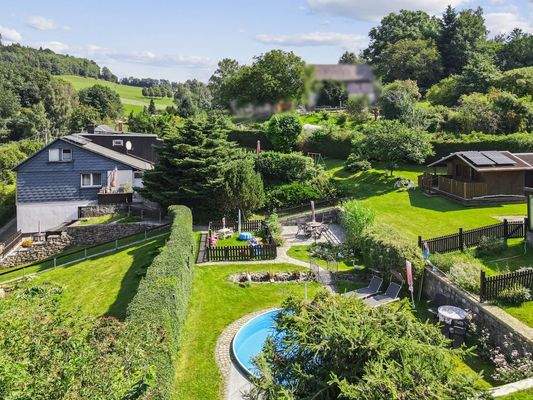 Drohnenansicht Garten c