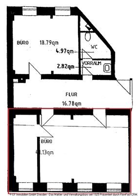 Grundriss Gewerbeeinheit Anteil