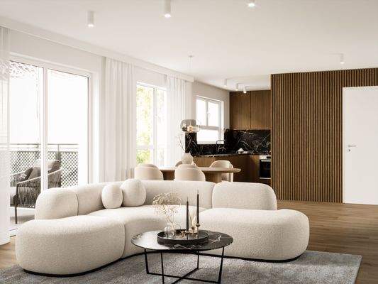 Innenvisualisierung Wohnzimmer