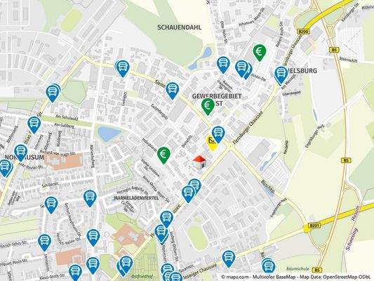 Geolyzer Kartenausschnitt