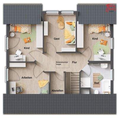 Grundriss Dachgeschoss 6Zimmer
