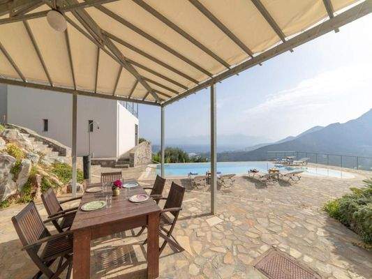 Kreta - Pano Elounda - luxuriöse Villa mit Pool und Panorama Meerblick auf die Mirabello Bucht