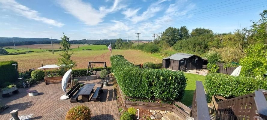 Blick vom Balkon obere Wohnung