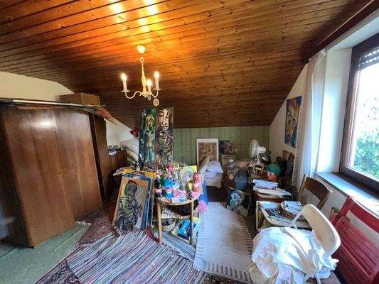 Das Atelier im Dachgeschoss