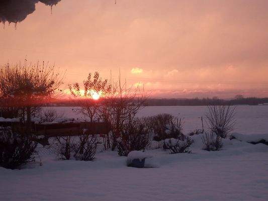 Abendrot Winter