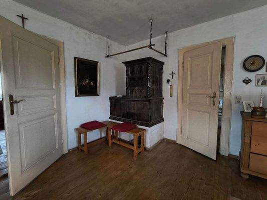 Esszimmer Kachelofen