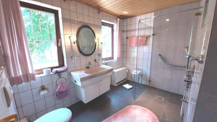 modernisiertes Tageslicht-Duschbad im EG