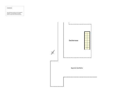 Floor plan of the rooftop terrace