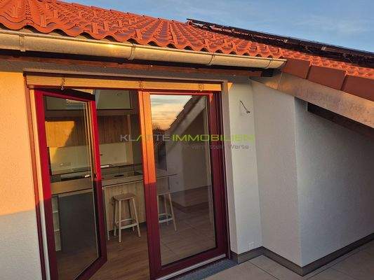 DG Loggia 12 mit Westausrichtung bei Sonnenuntergang