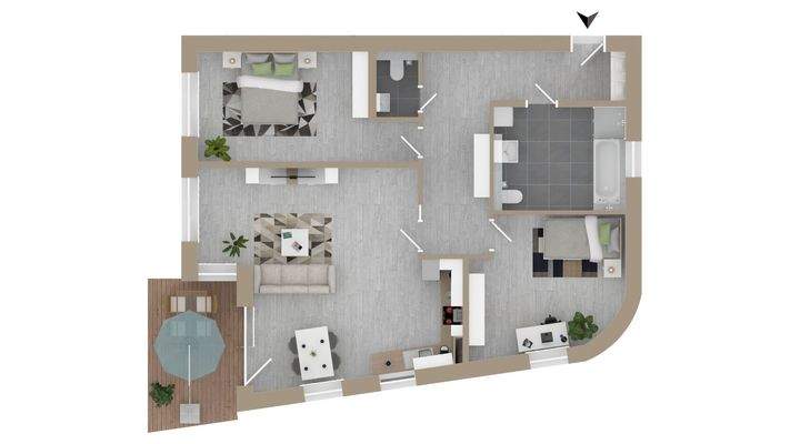 Grundriss Wohnung Nr. 06