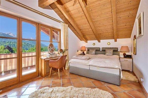 Südschlafzimmer mit Balkon