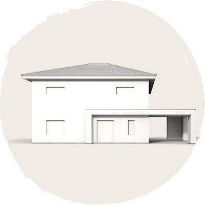 Home 12 Variante zwei Vollgeschosse Walmdach mit großzügigem Carport als Beispiel 