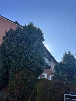 Haus Hinteransicht - Garten Balkone