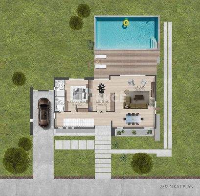 Villa in a Peaceful Complex Surrounded by Nature in Trabzon Ortahisar